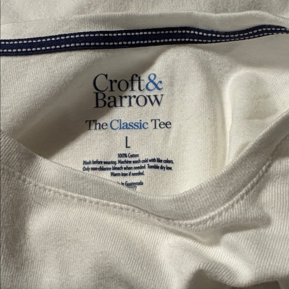 NWOT 3 Women’s size L Croft & Barrow Classic Red, Pink and White T-shirts - Picture 2 of 5